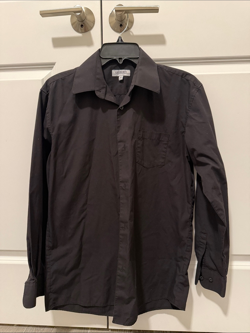 Boys Black Dress Shirt Size 18